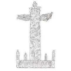 华表柱上的龙简笔画