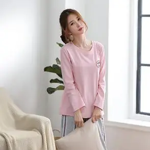 精致清新套装秋纯棉长袖学生好看可爱型韩版睡衣家居服女长裤