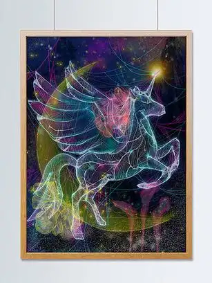 独特 i> i>透 /i> /i> i> i>明 /i> /i>感独角兽星空晚安梦幻发光治愈