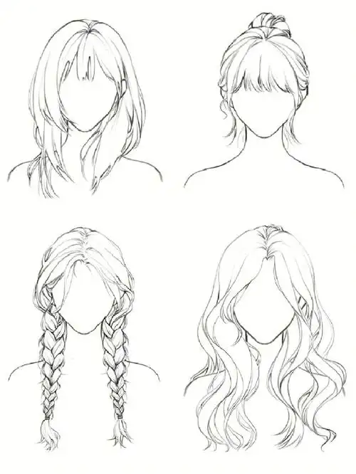 头发怎么画头发线稿画法