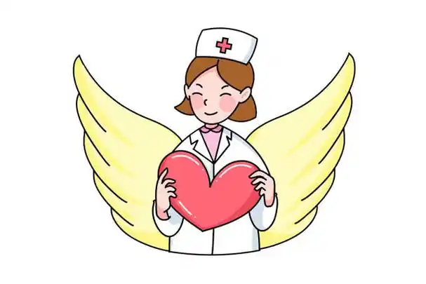 白衣天使简笔画画法步骤图片