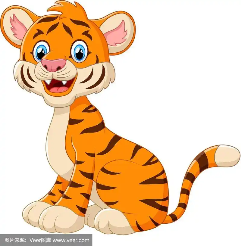 卡通可爱的老虎