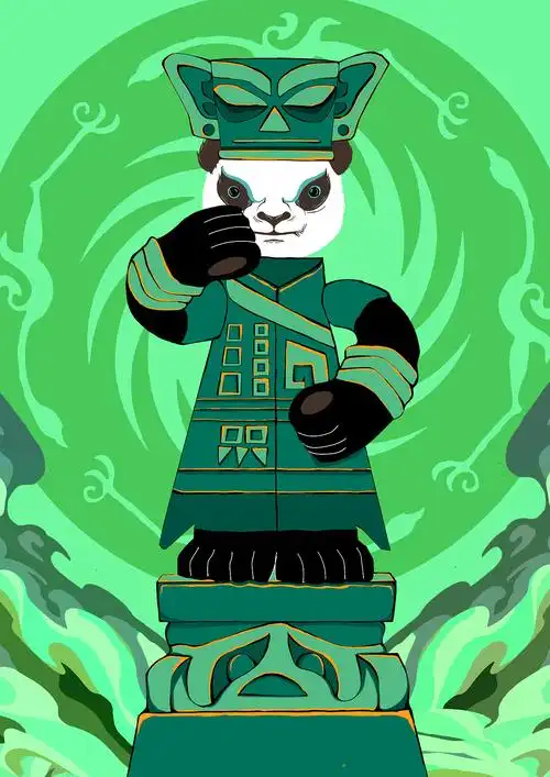 三星堆熊猫|插画|创作习作|京北zzl_原创作品-站酷(zcool)