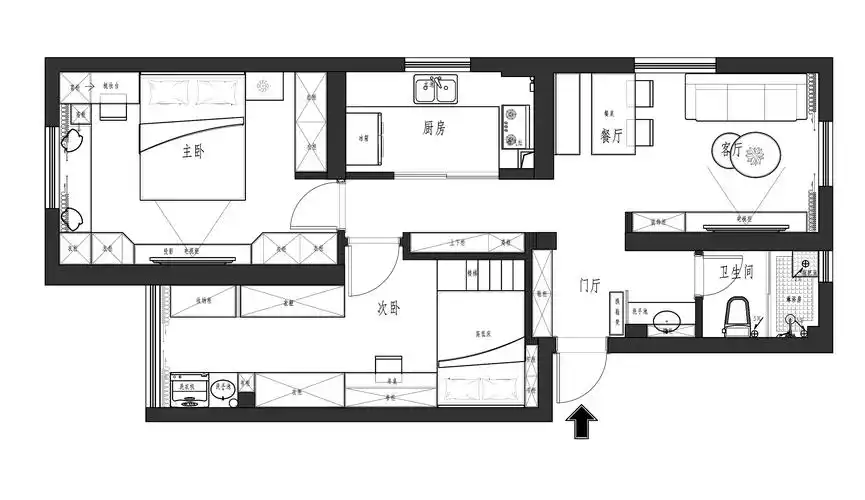 邮电新村北欧风格80㎡装修案例