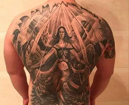 六翼天使纹身
