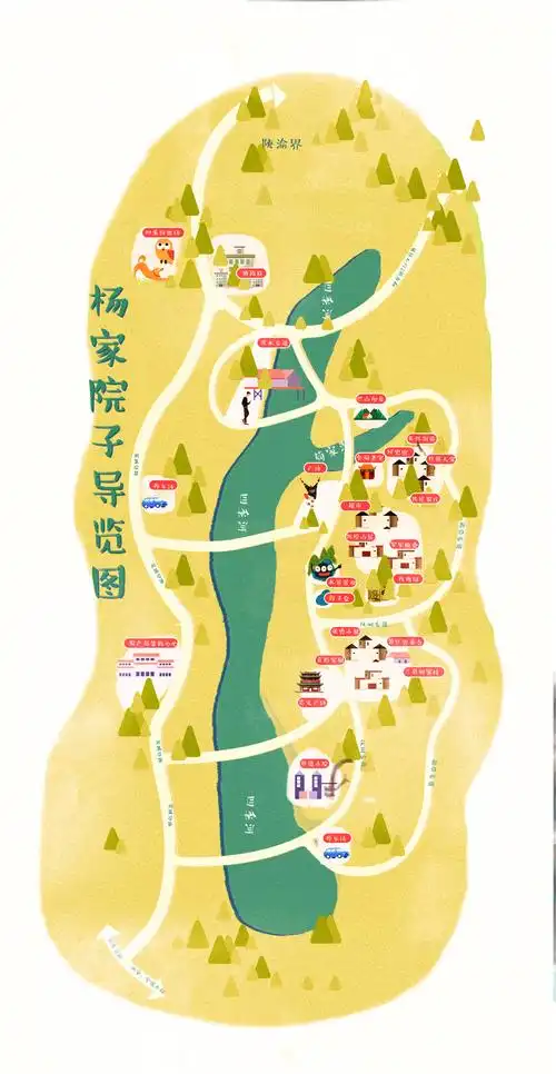 某景区手绘导览平面图|ui|app界面|好多榕 - 原创作品 - 站酷 (zcool)