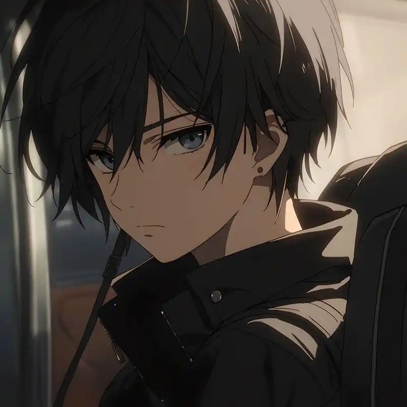 5250黑发蓝瞳动漫头像5250