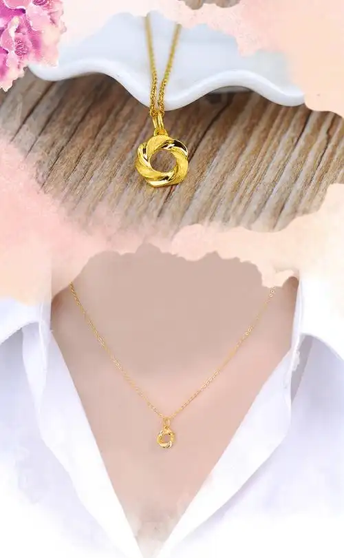 足金黄金吊坠旋转约1.83克不含链