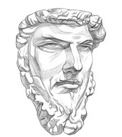 标签关键词:石膏头像素描