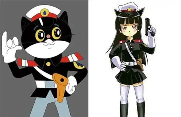黑猫警长"性转",吃猫鼠"御姐范十足",黑猫警长变小萝莉