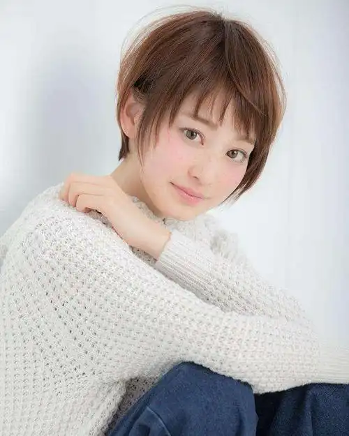 女士假发短发圆脸齐耳造型蓬松自然逼真帅气女网红假发套短发发型图片