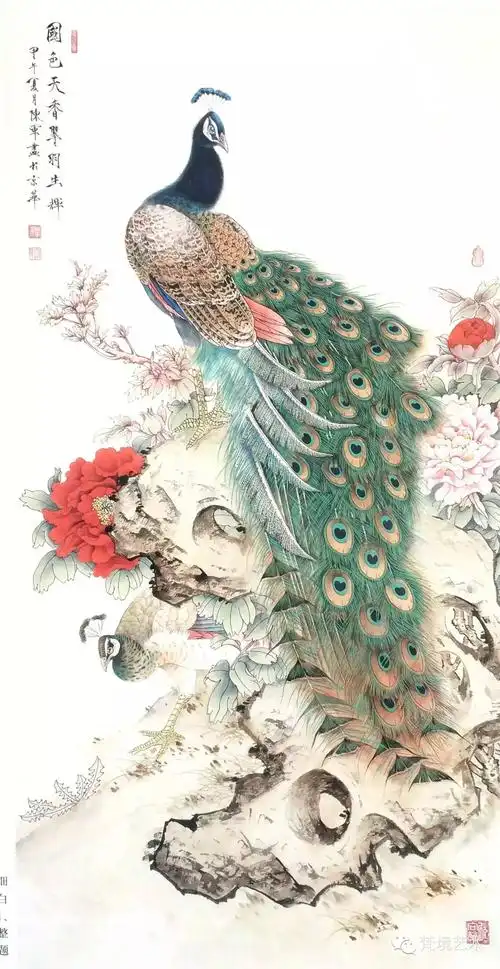 9元讲课内容:工笔花鸟的创作过程与技巧点拨,工笔孔雀的技巧点拨,绘画