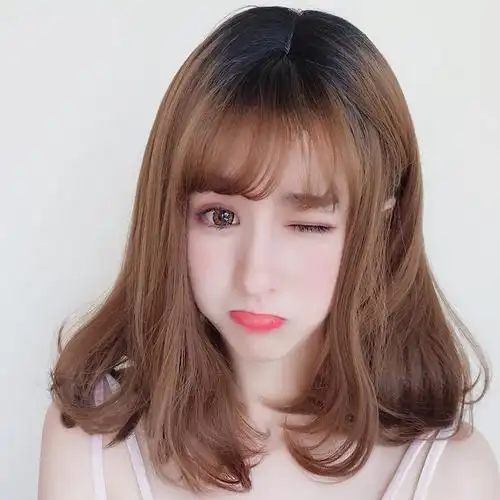 假发女短发中长发波波头网红中长卷发大波浪圆脸修脸长发