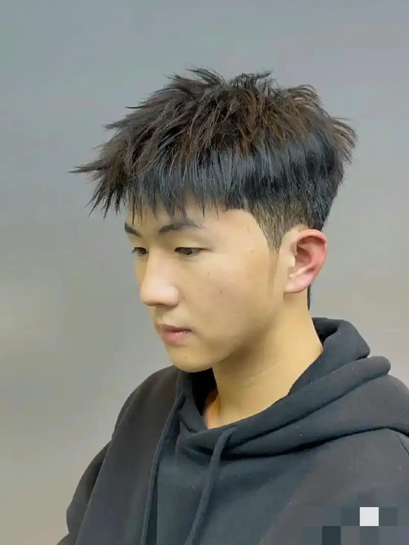 摩根前刺.烫摩根碎盖的好处就是方便打理 手残党的必备发型之  - 抖音