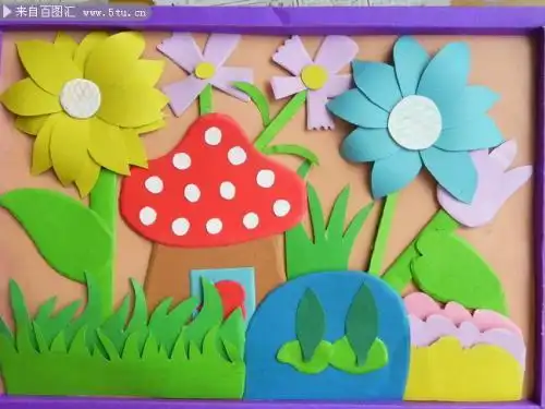 剪纸拼贴画8k彩色卡纸