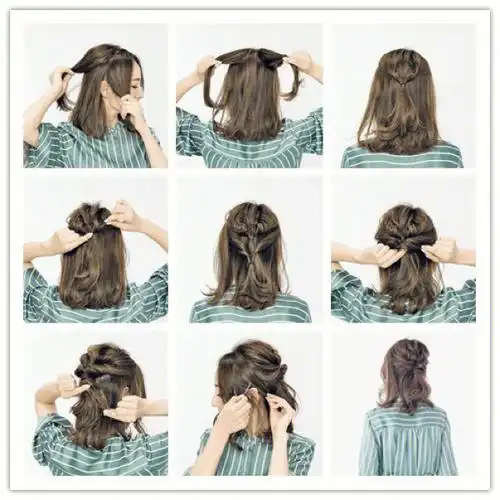 日系中短发编发教程