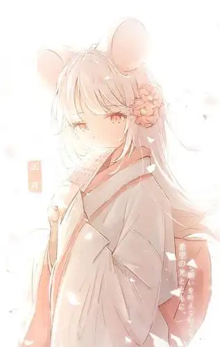 动漫壁纸 粉白系少女 画师 mizuki