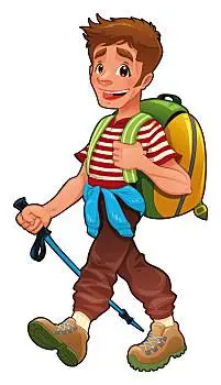 跋涉,有趣,矢量,卡通,隔绝