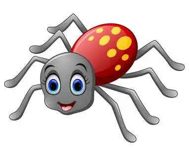 可爱的蜘蛛卡通照片