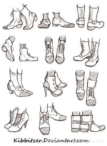 100种鞋子的画法,如何画鞋子