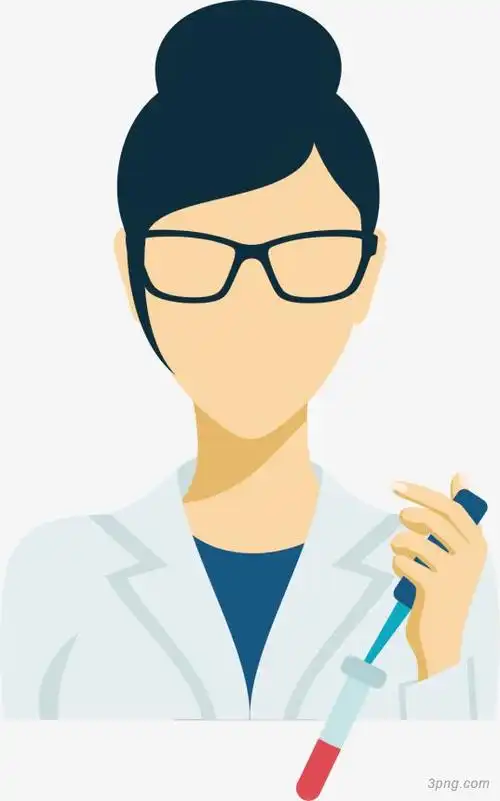 医生手绘清新头像png素材透明免抠图片-动植人物