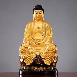 阿弥陀佛佛像纯铜鎏金图片