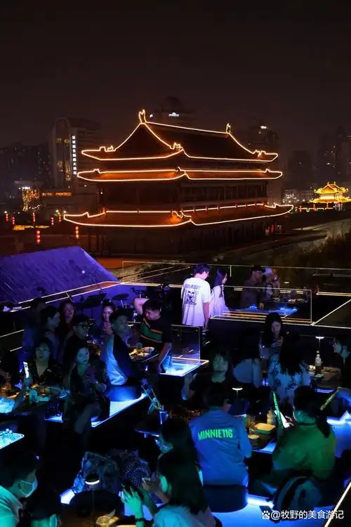 西安能俯瞰城墙落日的酒吧,超浪漫