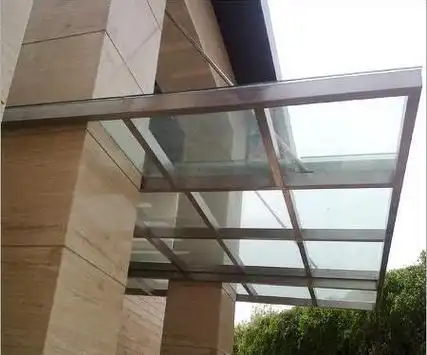 阳台透明玻璃雨棚(阳台透明玻璃雨棚图片)