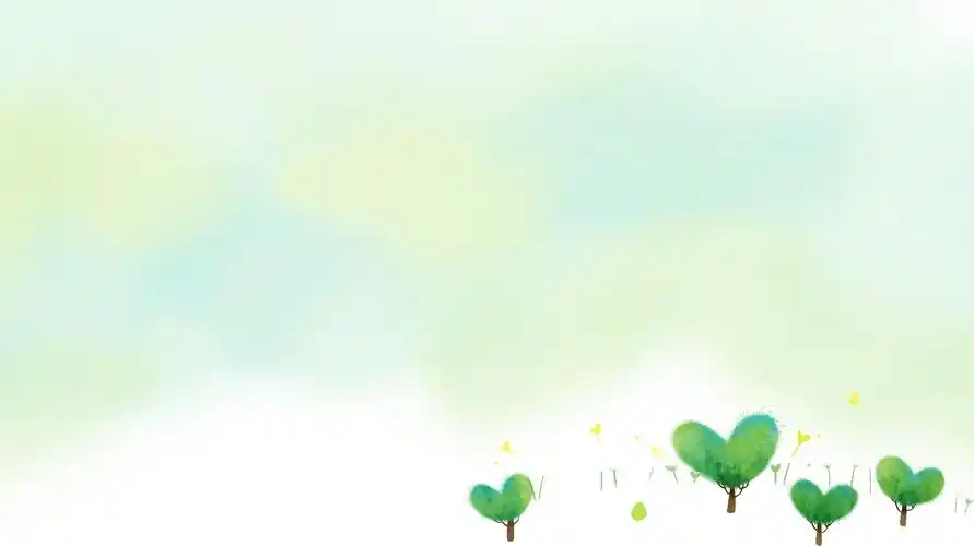 淡雅唯美梦幻绿色小清新高清幻灯片背景