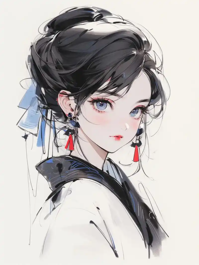 midjourney|国风马克笔插画 676767 #绘画欣赏