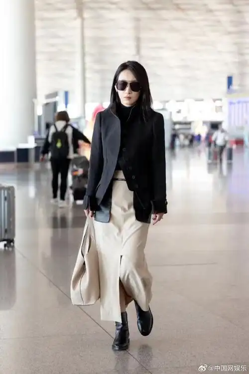 秦海璐机场造型第一章回国##秋日有fun