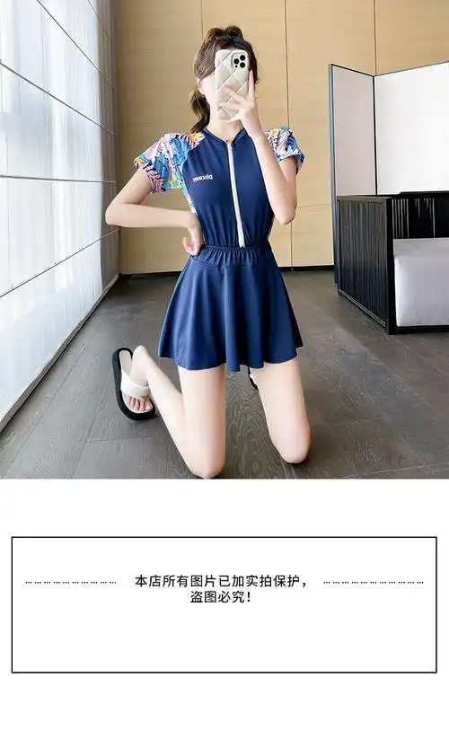 泳衣女新款连体学生游泳馆专用显瘦遮肚保守运动高级感泡温泉泳装