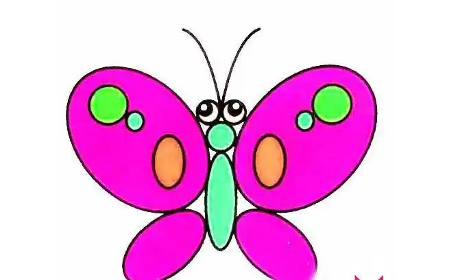 1一6年级画画图片大全,各种美丽的蝴蝶简笔画图片