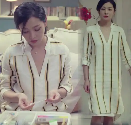 我的体育老师同款衣服_我的体育老师田野王维维同款韩版v领中长款衬衫