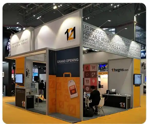 商场展示促销特装展位展台设计制作加工卡布展位可重复使用展具厂