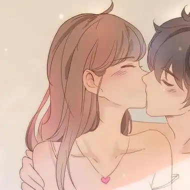 浪漫亲吻头像 浪漫接吻一对两张情侣头像图片大全