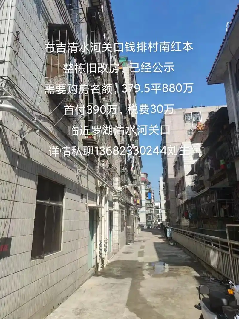 布吉清水河关口钱排村南红本整栋旧改.