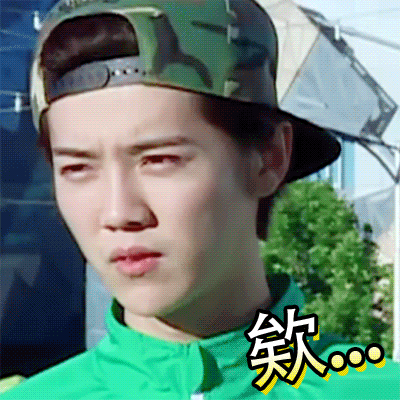 欸长得太帅也是一种错《奔跑吧兄弟》鹿晗gif动图_动态图_表情包下载