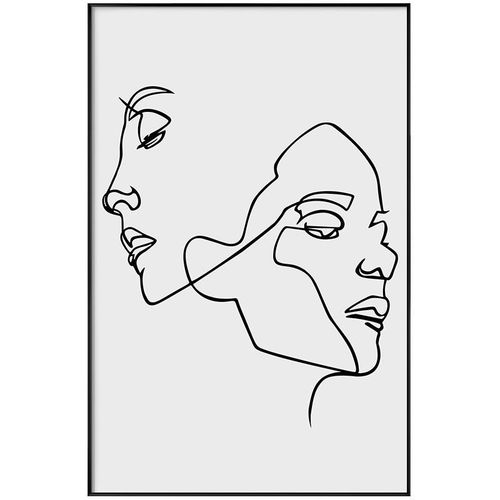 现代极简黑白灰装饰画艺术抽象小众挂画线条北欧简约卧室客厅壁画