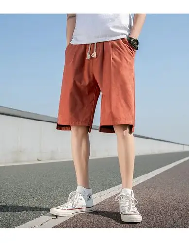 2020夏季新款短裤男宽松纯色抽绳基础款休闲五分裤g2802-p28控59