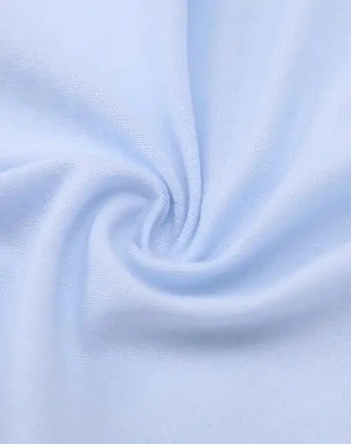 中性粉蓝色莫代尔短袖全开套