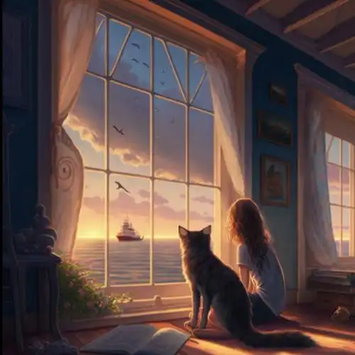 动漫头像 女生 背影 动物(画师不详 出处不详 侵权删)