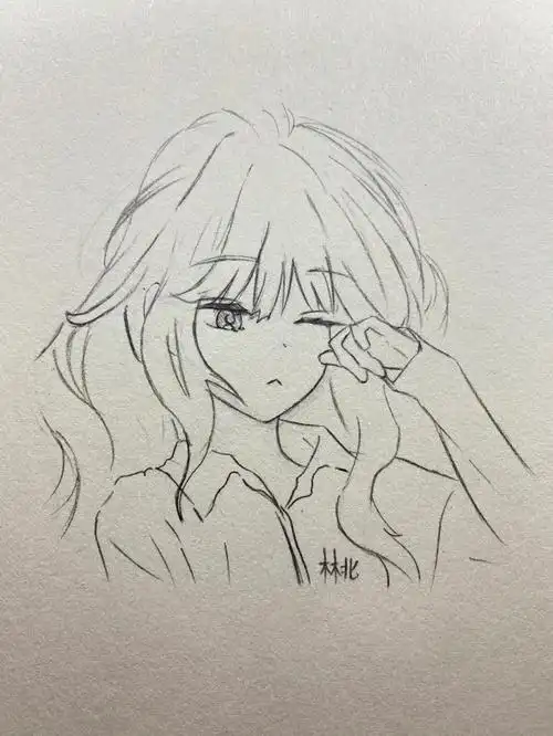 今天画一个甜系少女