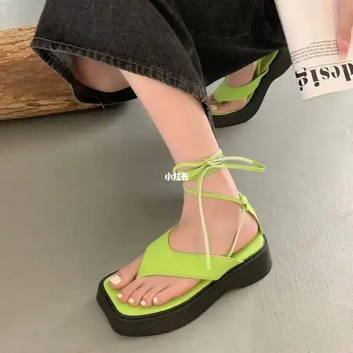 厚底休闲绑带罗马凉鞋女2022年夏季新款复古网红爆款学生ins潮鞋  59