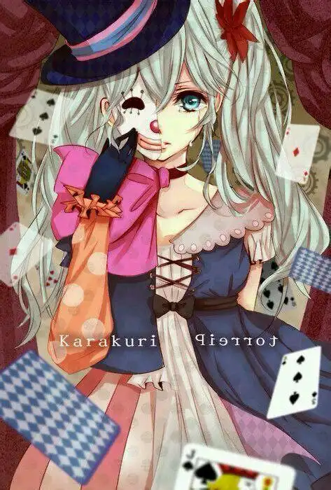 初音未来 小丑 扑克 哭泣 红鼻 难过 长发 意境 简洁 美女 小清新 萌