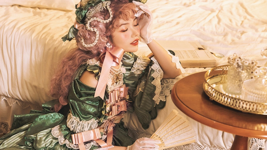 洛丽塔少女宫廷复古优雅写真,高清壁纸图片,大陆美女-回车桌面