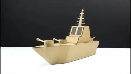 创意手工 如何用纸板给孩子制造一艘航母战舰?