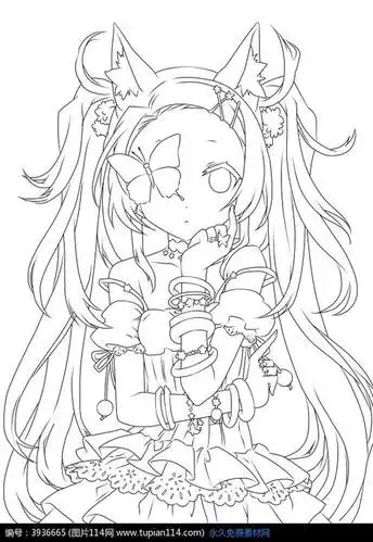 女生动漫形象简笔画