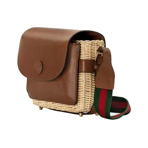 gucci古驰男包小号柳条邮差包单肩斜挎包655608预售代购jciat9573棕色