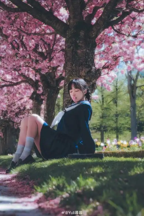 jk##水手服##jk日常##樱花##好想看你穿jk的样子##少女写真##私影